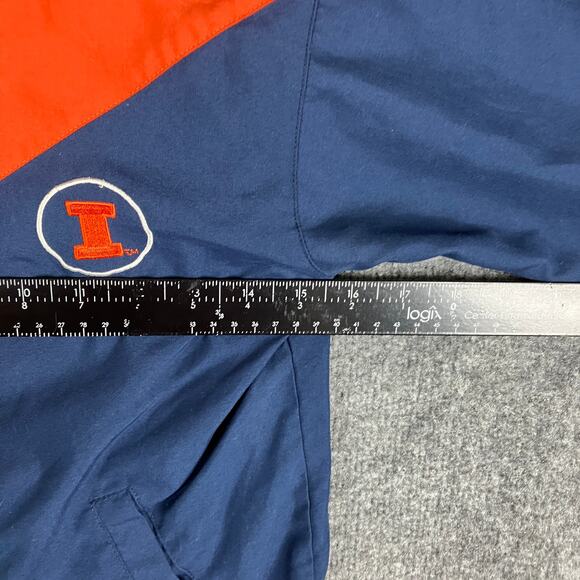Nike Windbreaker Jacket Boys Size 7 Navy Orange Illinois Team Full Zip - Picture 3 of 7